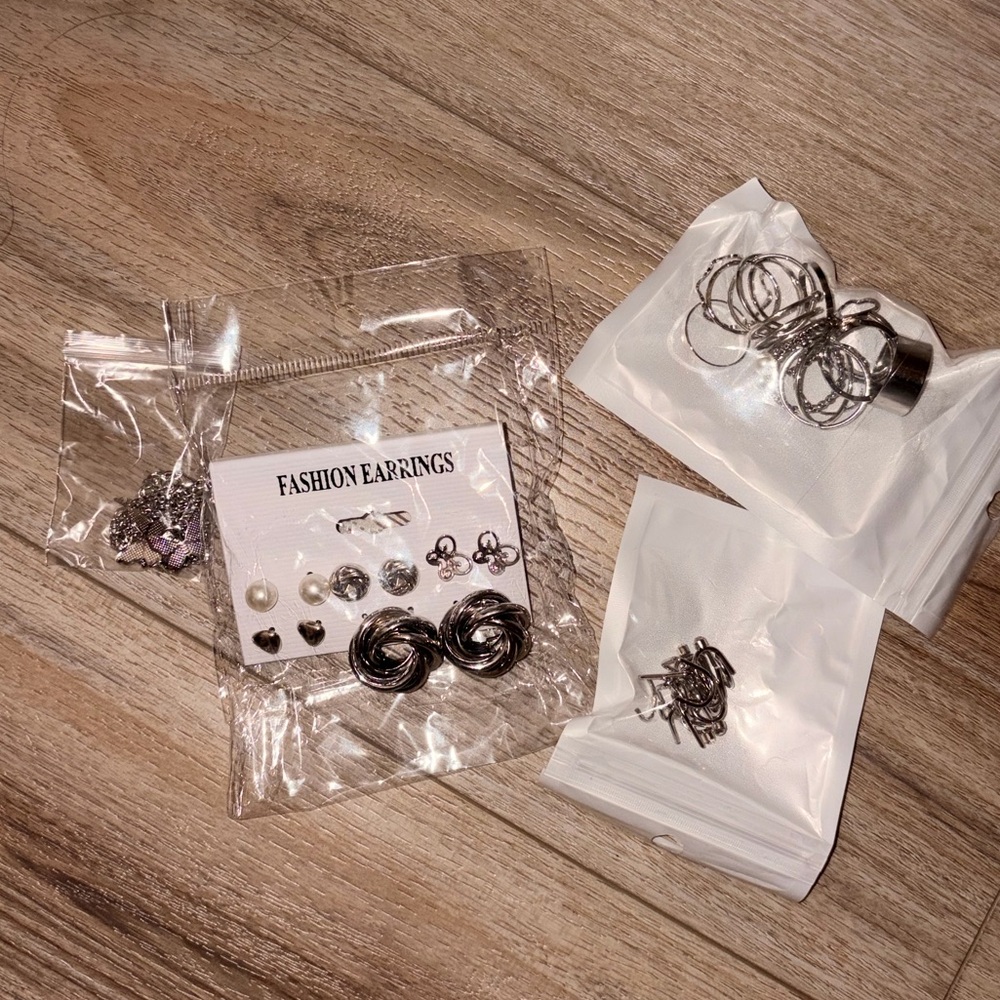 Assorted Faux Silver Jewelry